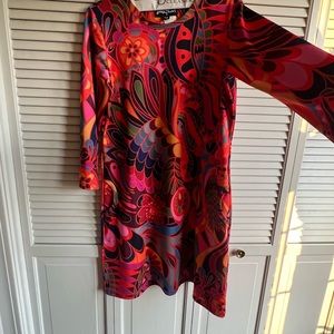 STUNNING - Lesley Evers retro flattering dress L